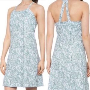 Eddie Bauer Blue Tropical Leaf Harmony Athletic Dress